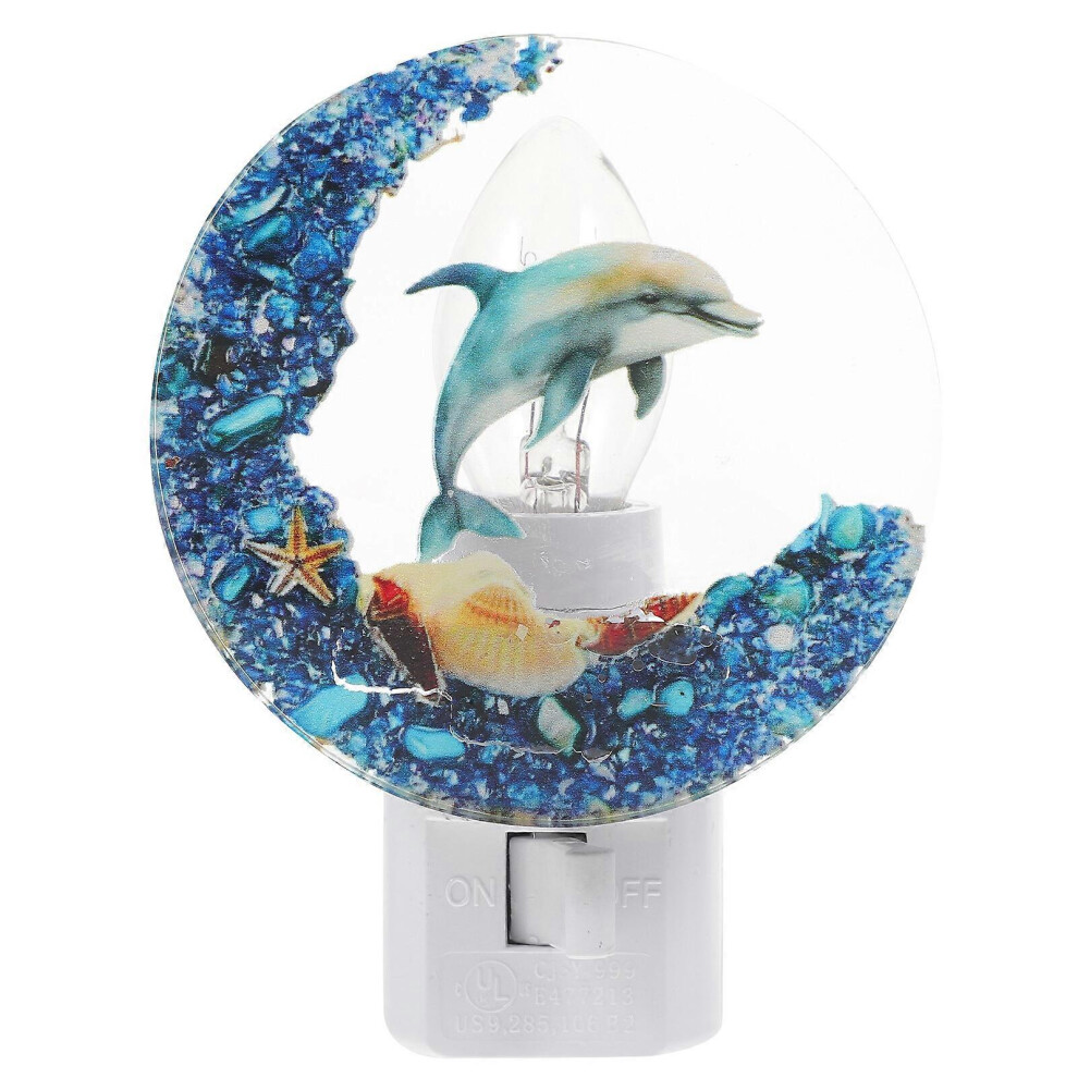 Kricely Light (As Show, One Size) Plug In Whale Seashell Night Ocean Sea Animal Decorative Night Decor Us Plug