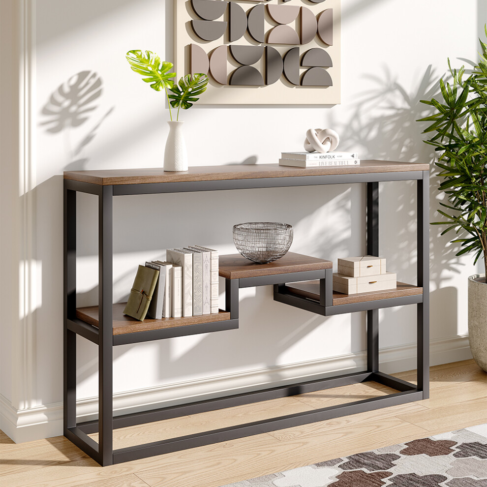 Industrial Style Storage Console Table