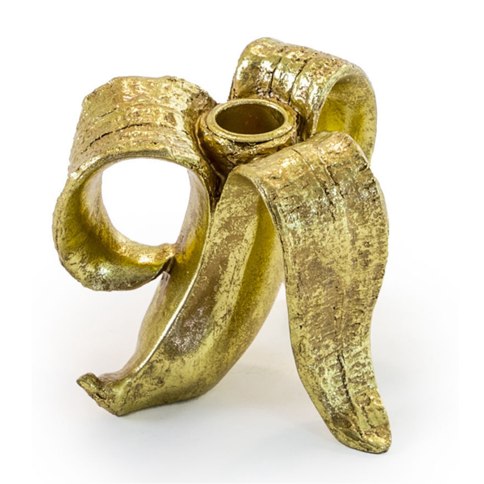 Candelabro CláSico Con Personalidad En Forma De PláTano, Vela Para El Hogar, Accesorios Especiales Para La Mesa, DecoracióN B-image