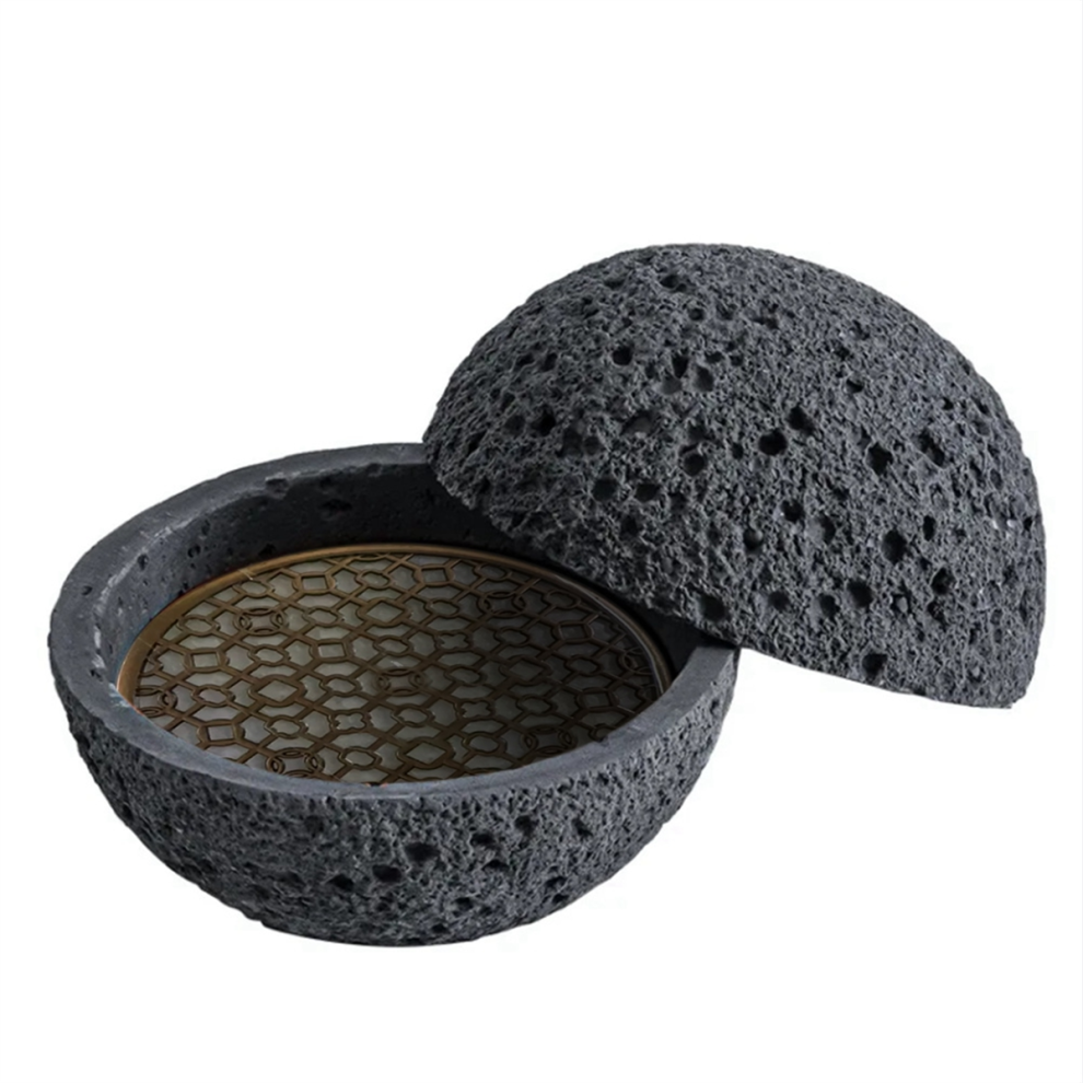 Piatto Artistico In Pietra Vulcanica Giapponese, A Forma Di Pendolo, Per Sushi, Sashimi, Ghiaccio, Affumicato, 12 Cm