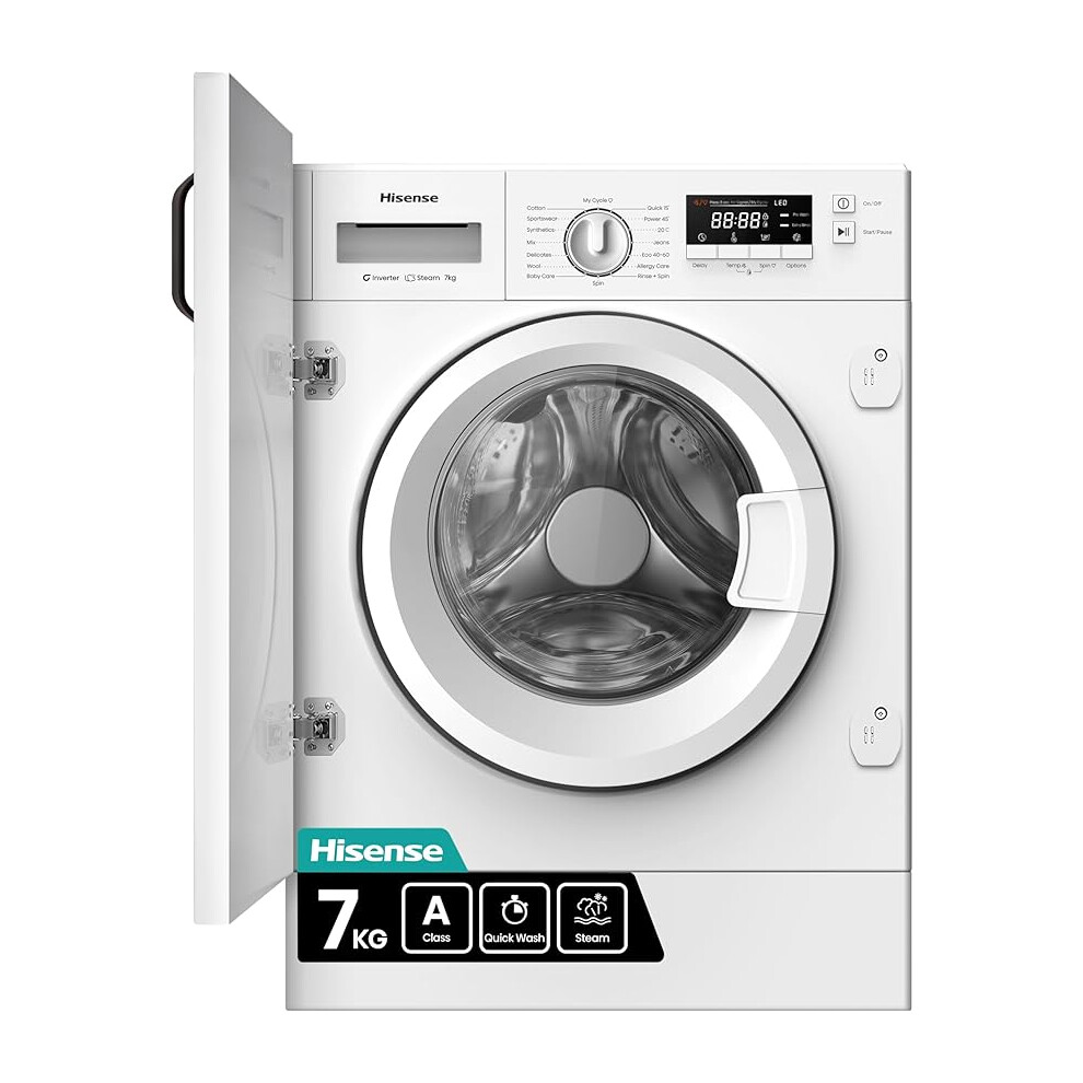 Hisense 3 Series WF3M741BWI Intergrated 7 KG Front Load Washing Machine - Durable Inverter