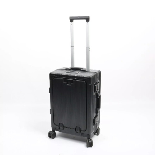 Aluminium Frame Suitcase 20" Laptop Compartment + Cup Holder - Black 1