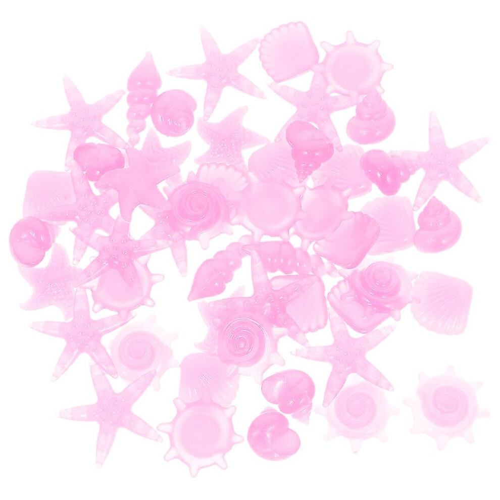 Kricely Dark (As Show, One Size) 100Pcs Luminous Aquarium Stones Ocean Theme Glow In The Stones Noctilucent Rocks