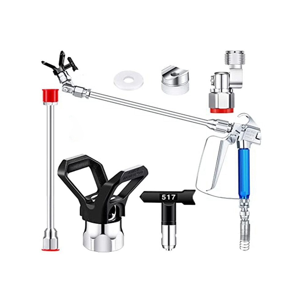 Kit Tubo Flessibile Per Spruzzatore Airless Da 5 Pezzi, 3600 Psi, Giunto Girevole Con Ugello Di Protezione 517 E Asta Di Prolunga Per