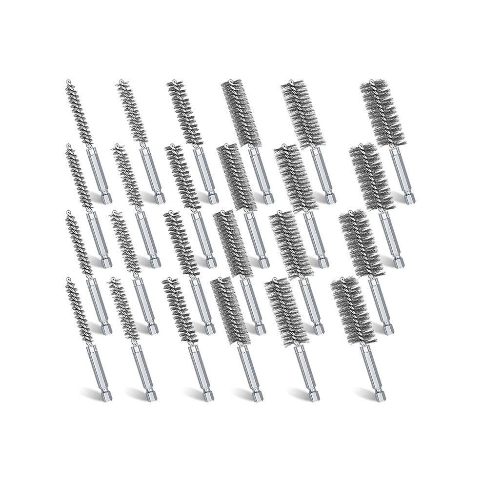 Photos - Power Tool Accessory Kopinma Bore Cleaning Brush Set,Wire Set Stainless Steel for Power Drill Impact Driver 24Pieces 