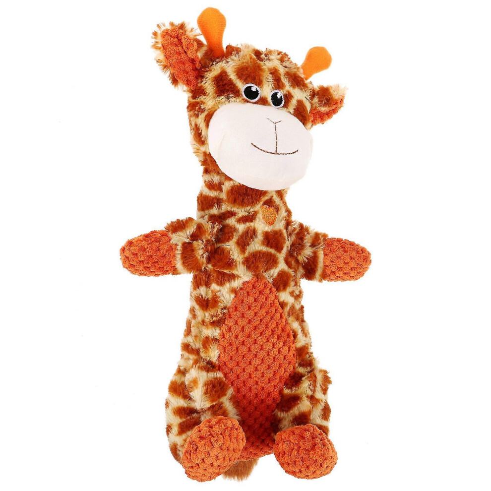Kricely (As Show, One Size) Plush Dog Toy Squeaky Dog Toy Interactive Dog Toy Dog Chew Toy For Teething Stuffed Giraffe Shaped Dog Toy