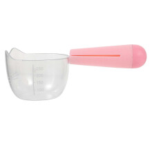 (As show, One size) Scale Type Pet Food Spoon Handheld Nonslip Dog Food Scoop Food Sealing Clip