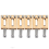 6 Set Brugzadels voor Massief Messing Elektrische Gitaar Code String Pull (Zilver) 6