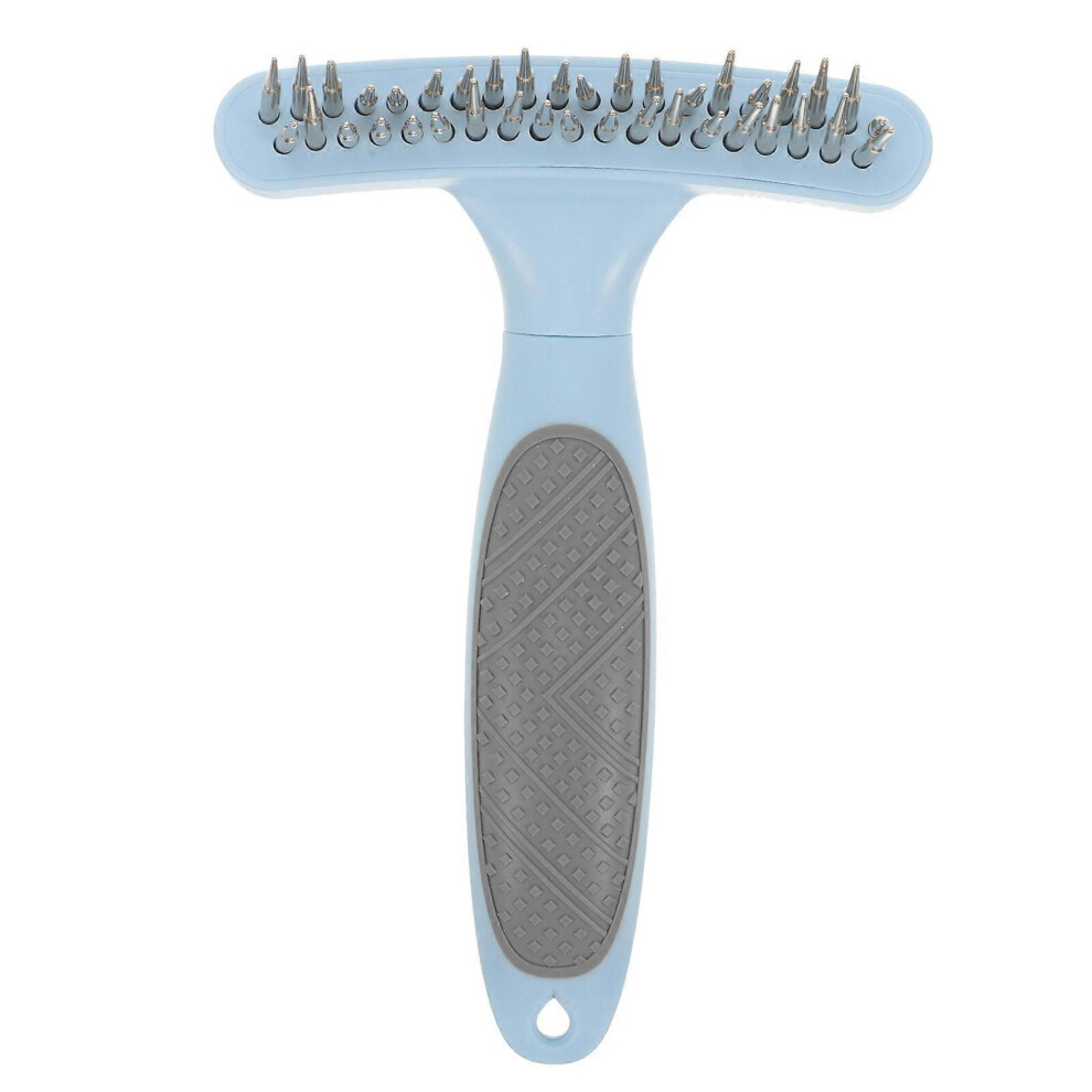 Kricely (As Show, One Size) Dog Dematting Brush Comb Pet Grooming Tool Double Row Pin Dog Grooming Comb