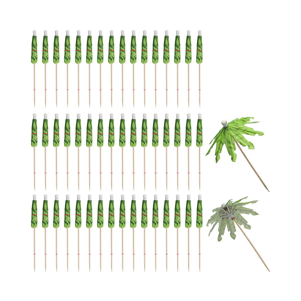 50 Pezzi Di Ombrelli Per Bevande, Stuzzicadenti Per Ombrelli A Forma Di Palma Da Cocco, Cupcake Con Decorazioni Tropicali