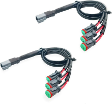 2 Lead 3 In1 Deutsch Dual Outputs DT DTM Vrouwelijke Connector Socket Adapters voor LED Mistlamp Pod Lights Bar