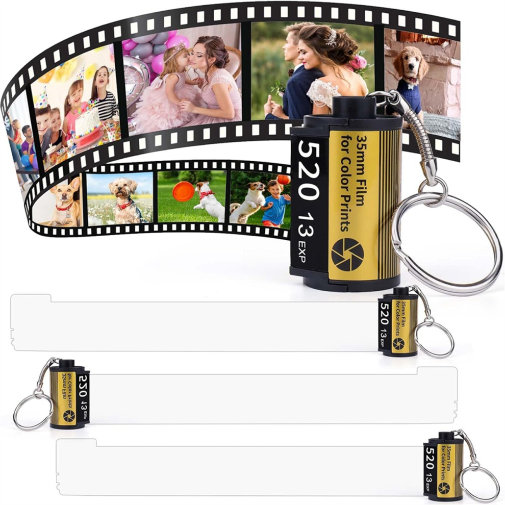 Sublimation Blanks Products Photo Memory Camera Roll Keychain Jar Holds 20 Photos, Accessories