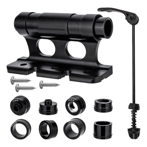Versatile Front Fork Mount Block,Quick Release Thru Axle Road Bicycle Bracket Adapters for Truck/Trailer/Bikes Racks 1