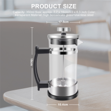 Kaffeemaschine, Edelstahl-Glaskanne, French-Press-Filter, Haushalts-Teemaschine, geeignet für die Zubereitung