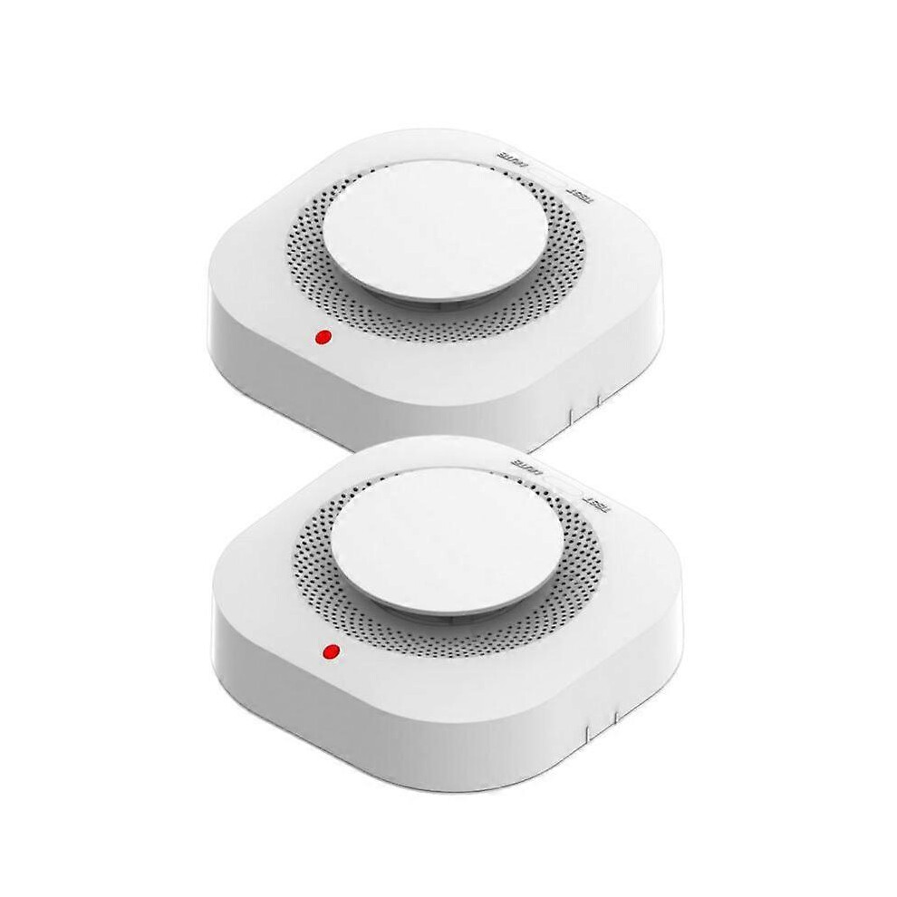 2Pcs Smart Zigbee/Wifi Smoke Detector Smart Fire Fire Protection Home Security Alarm Sound Light Alarm APP Control