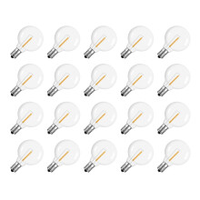 20 pezzi G40 LED lampadine di ricambio E12 base a vite globo infrangibile per luci solari a stringa calde