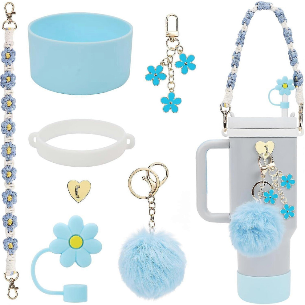 (C)Stanley Cup Accessory Set - Water Bottle Handle Strap, Siliocne Stanley Cup Boot, Stanley Charms Stanley Cup 40 Oz Tumbler