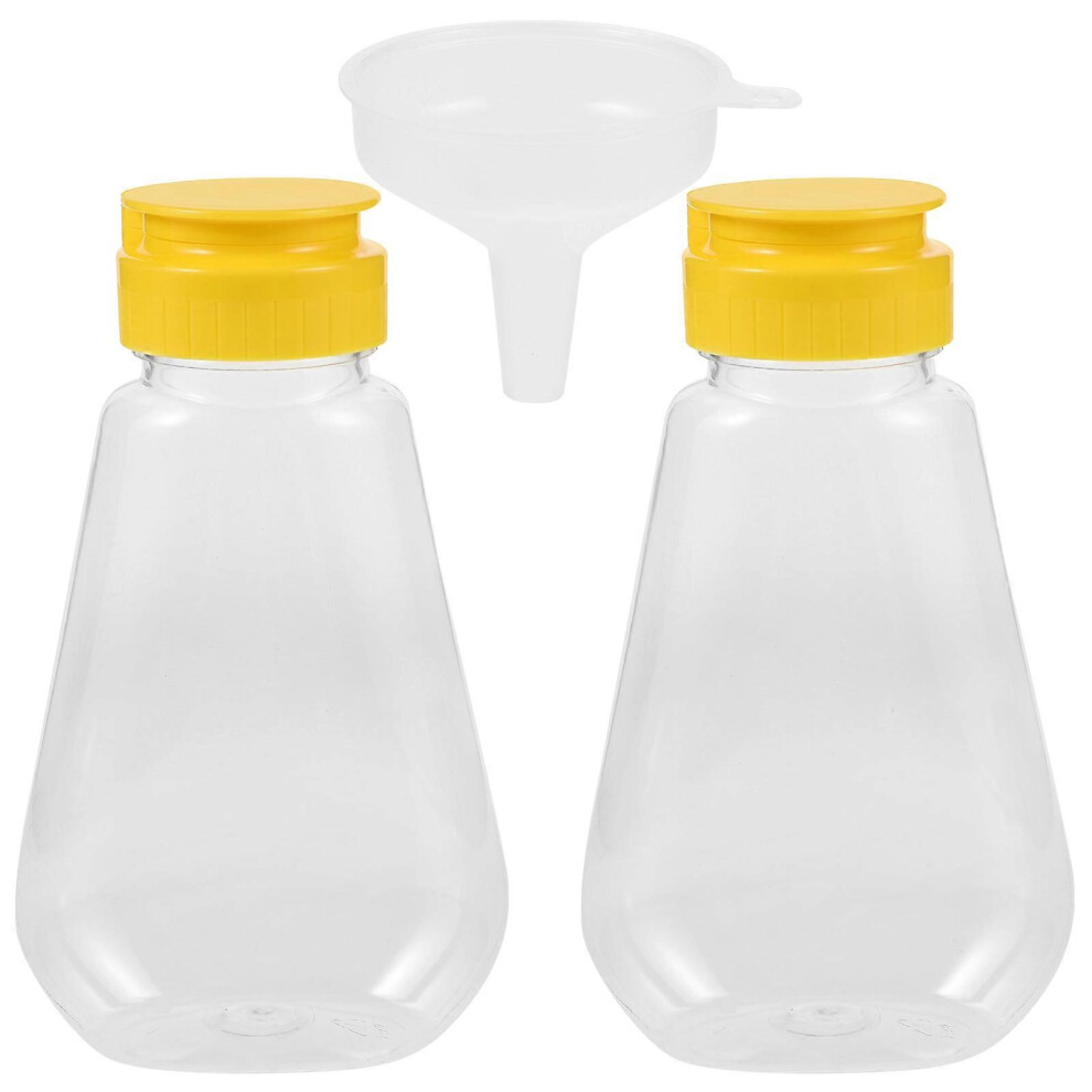 1 Set Honey Jar Honey Bottles Honey Squeeze Bottles Condiment Bottles Ketchup Honey Bottle (200ml)