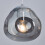 Litecraft Ceiling Pendant Smoked Dimpled Glass 1 Light - Chrome 3
