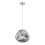 Litecraft Ceiling Pendant Smoked Dimpled Glass 1 Light - Chrome 6
