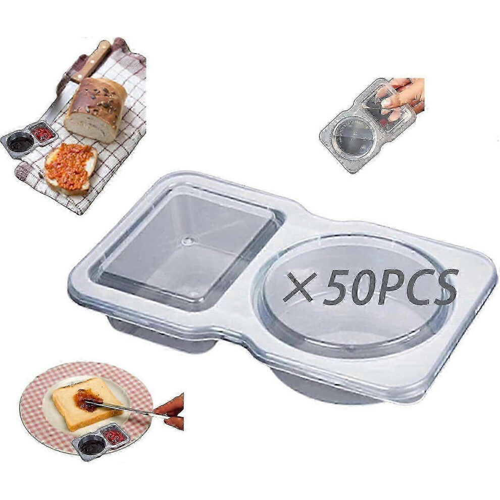(50pcs) Reusable Snack Pack Containers,Nut Cheese Collapsible Snack Containers with Lids