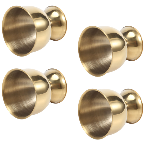 Egg Cups Set Stainless Steel Eggs Hard Boiled and Soft Tray Tool Holders Kitchen, Gold 2