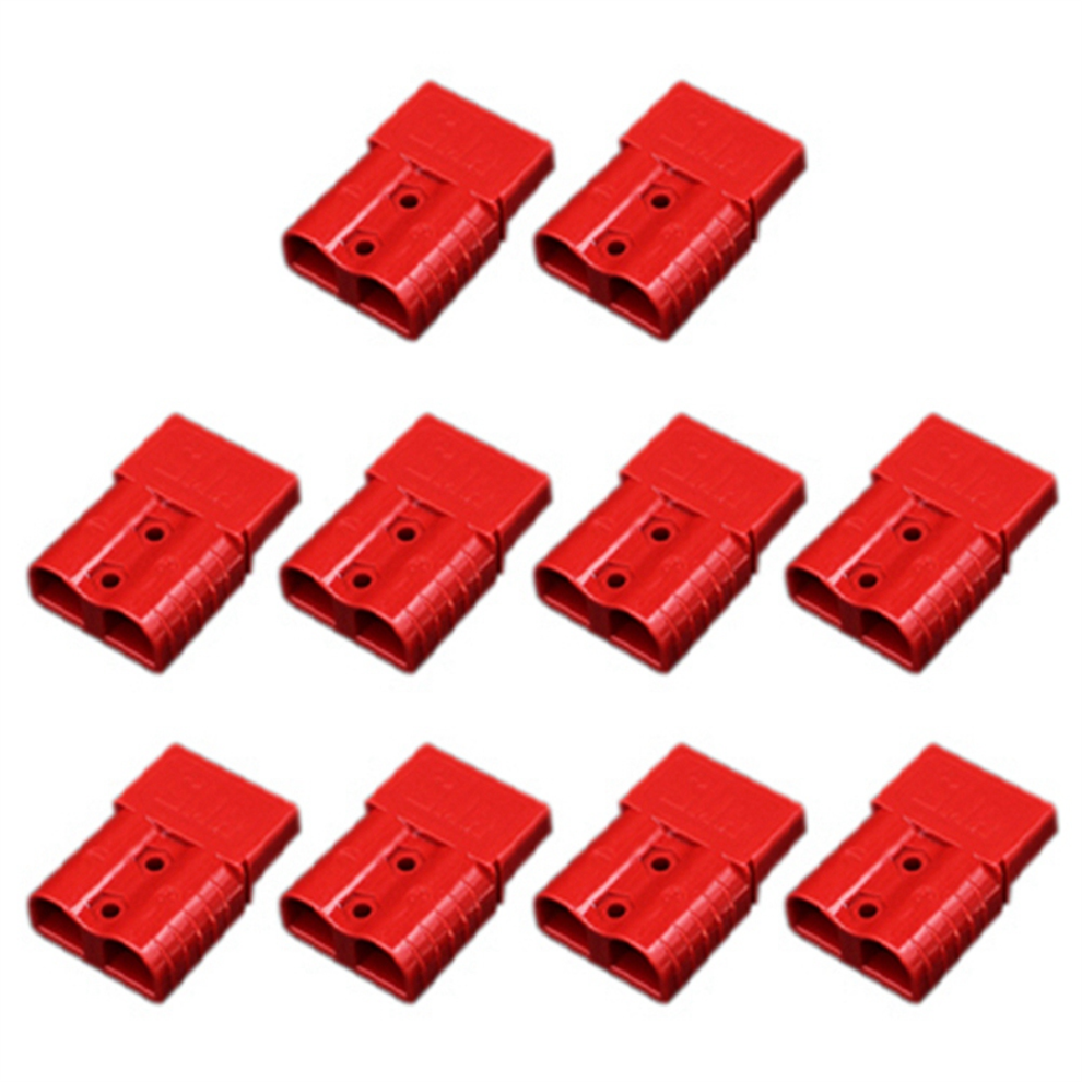 10Pcs Anderson Style Plug Connector 120A With Handle Forklift Battery Charging Quick Connectors Kit Red 4853480266543