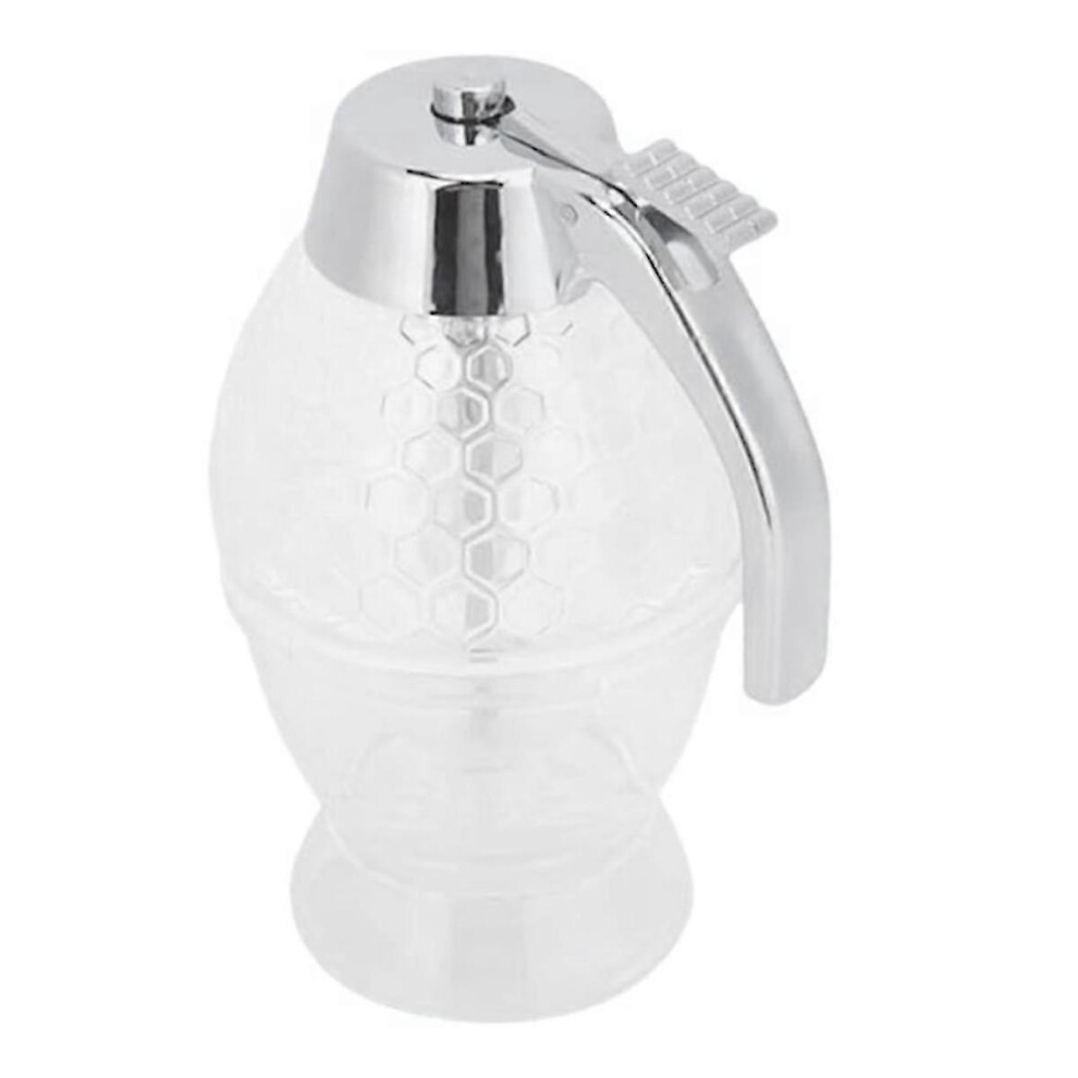 Honey Dispenser Syrup Jar And Stand Honeycomb Shaped Pot No Drip Dispenser for Precise Serving