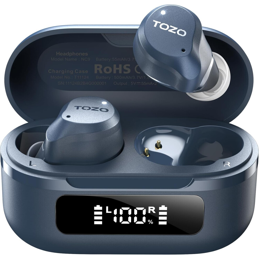 Tozo Hybrid Active Noise Cancelling Earbuds, 45Db Anc Wireless Earbuds, 6-Mic Enc For Clear Calls, Deep Bass, 59H Playtime, Ipx8 000542365261