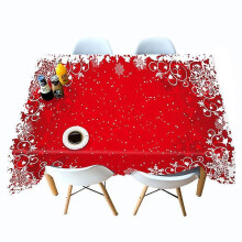 (140*140cm, One size) Christmas Snowflake Tablecloth Festive Safflower And Candle Pattern Rectangular Round Table Cloth For Wedding Picnic Party Desk mat-1072