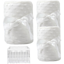 (White) 3PCS Crib Rail Cover 128x18 Cm/68x18 Cm Cot Teething Rail Protectors Teething Rail Protectors Cot Rail Protectors Baby Bed Rail Cover Baby Bed Rail