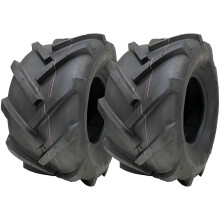 18x9.50-8 Neumáticos para plantas industriales de centro abierto, con tacos, para rotovator y con orejetas, juego de 2