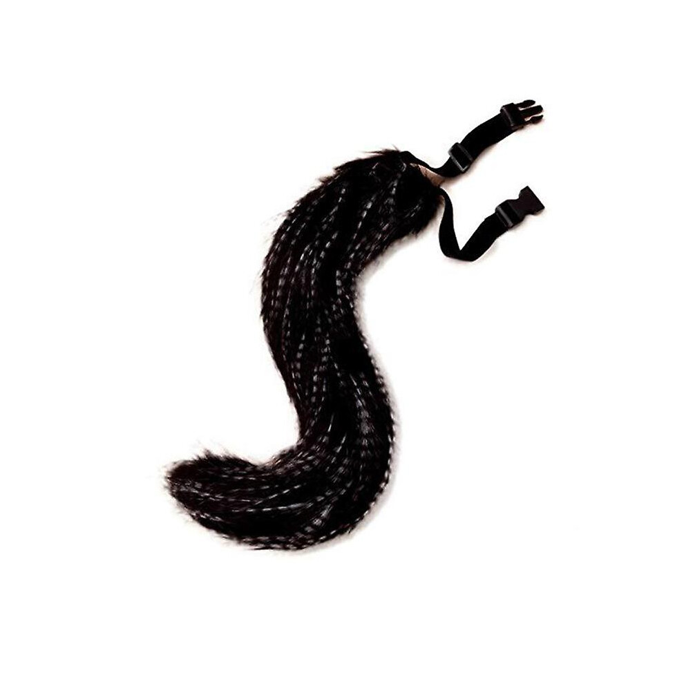 (Black) Halloween Cosplay Party Costume Faux Fur Tail (A, Style) 1 Pieces (D-583-A) Black