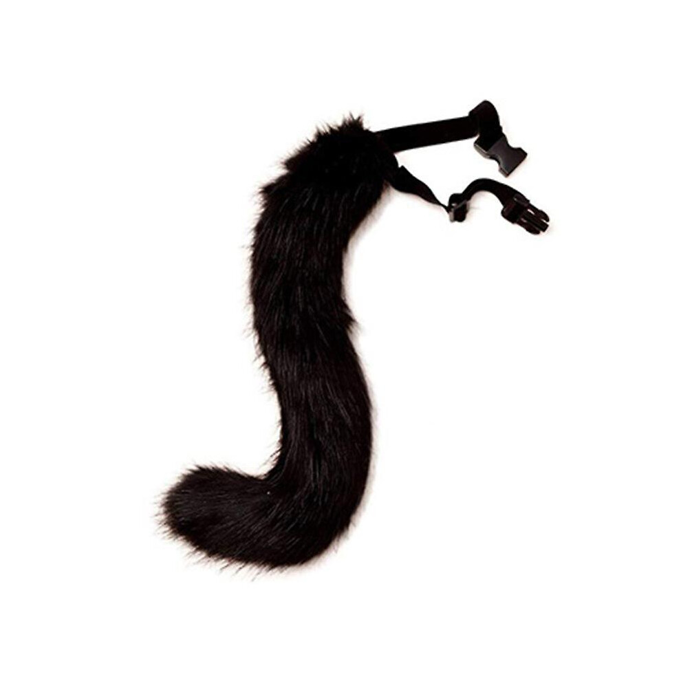 (Black) Halloween Cosplay Party Costume Faux Fur Tail (A, Style) 1 Pieces (D-583-A) Black