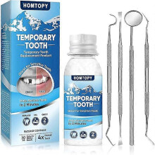 (1pc) Tooth Filling Repair Kit, Temporary Teeth Filler with 4 Dental Tools,Teeth Replacement Kits for Temporary Fixing Filling Missing Broken Chipped Tooth