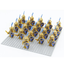 (C) 21PCS Minifigures Golden Knight Building Block Children's Toys Fit Lego