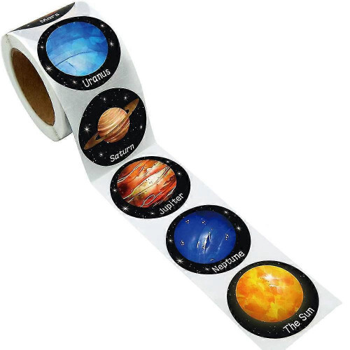 (1 Inch, One size) 1000 Pcs Solar System Stickers Cute Planet Label Diy ...