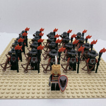 (G) 21PCS Minifigures Golden Knight Building Block Children's Toys Fit Lego