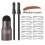 (Medium Brown, One size) Eyebrow Stamp Stencil Kit, One Step Brow Stamp Shaping Kit Long Lasting, Eyebrow Stencils 1