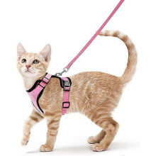 (XS, One size) Cat Harness And Leash For Walking, Escape Proof Soft Adjustable Vest Harnesses For Cats, Easy Control Breathable Jacket