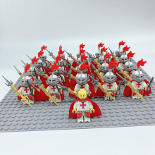 (P) 21PCS Minifigures Golden Knight Building Block Children's Toys Fit Lego