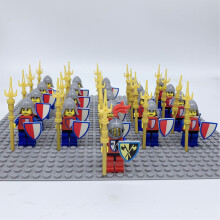 (Q) 21PCS Minifigures Golden Knight Building Block Children's Toys Fit Lego