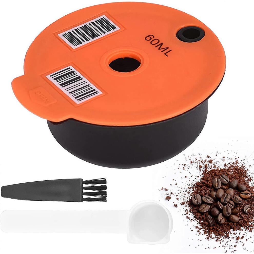 (1) Reusable Coffee Capsules & Cleansing Brush Teaspoon (60ML) 1pieces (D-583-A)