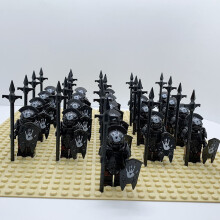 (1) 21PCS Minifigures Golden Knight Building Block Children's Toys Fit Lego