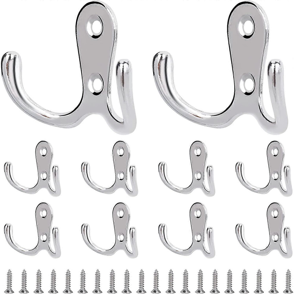 Kitchen Wall Mounted Bi-Metal Hook with Screw Cap (Silver) 10 Pieces (D-583-A)