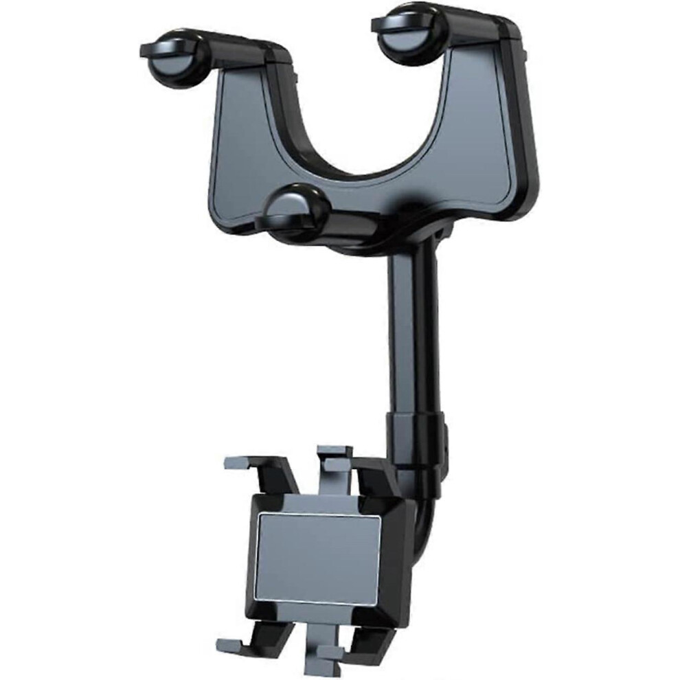 Retractable mobile phone snap bracket for car rearview mirror (D-583-A)