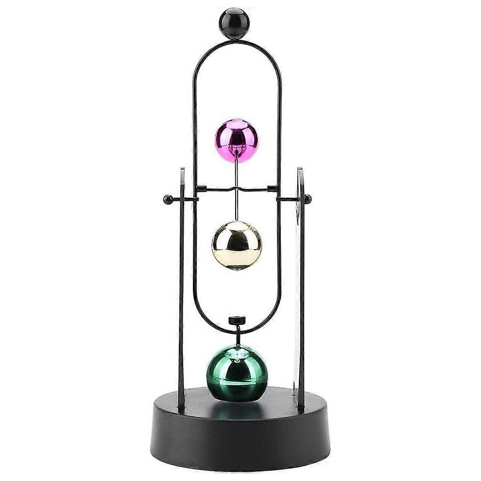 Perpetual Motion Swinging Kinetic Art Shake Swinging Balance Balls Physics Science Desk Decor (D-583-A)