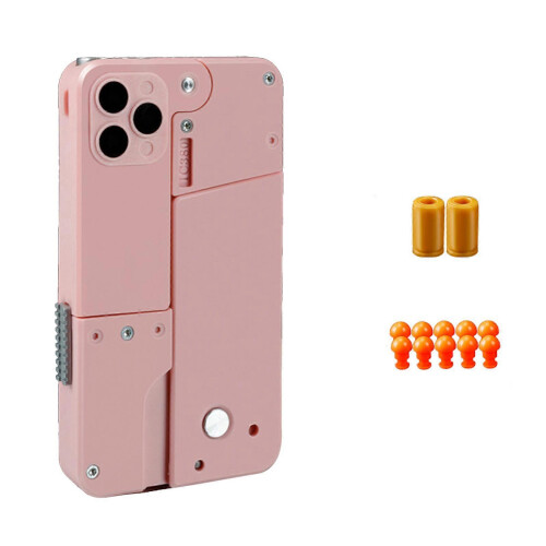 (As show, One size) New Arrive Fun Model Silicone Phone Case Gift Foldable White Plastic Grey Pink