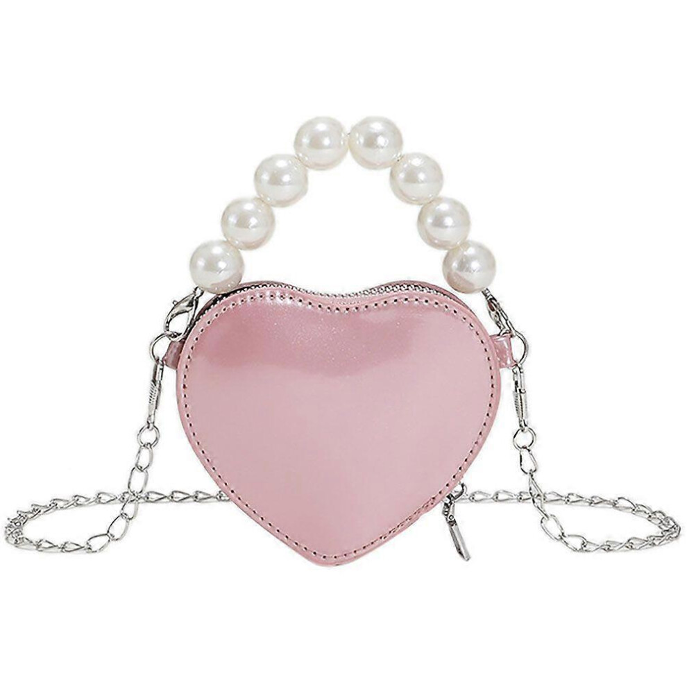 Kricely (As Show, One Size) Heart Shaped Purse Fashion Small Crossbody Bag Heart-Shaped Evening Crossbody Handbag