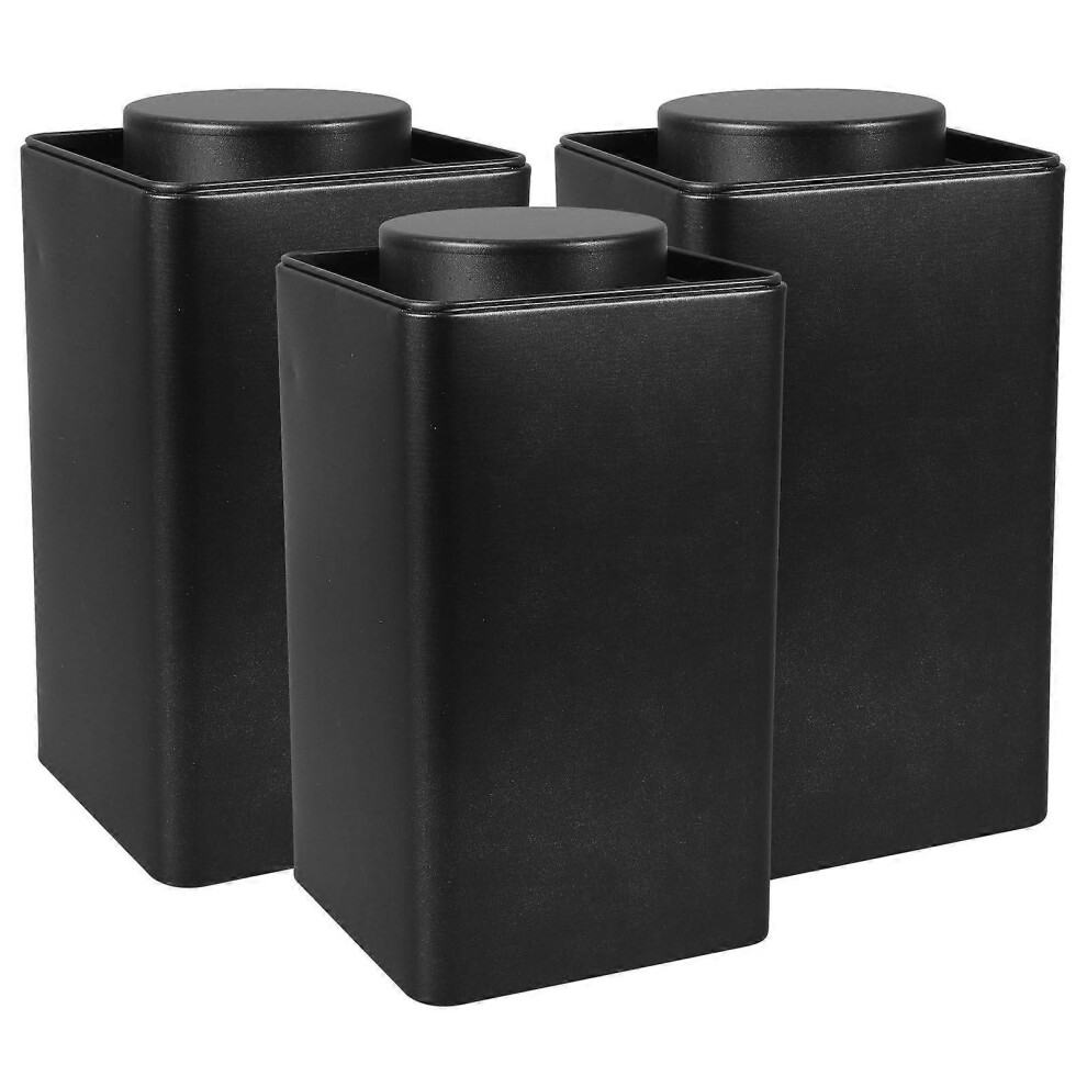 Kricely (As Show, One Size) 3Pcs Tea Canister Metal Container Loose Tea Organizers Tea Storage Organizer Loose Leaf Tea Organizer